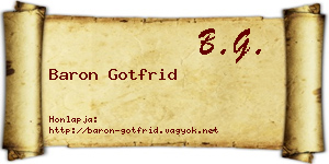 Baron Gotfrid névjegykártya